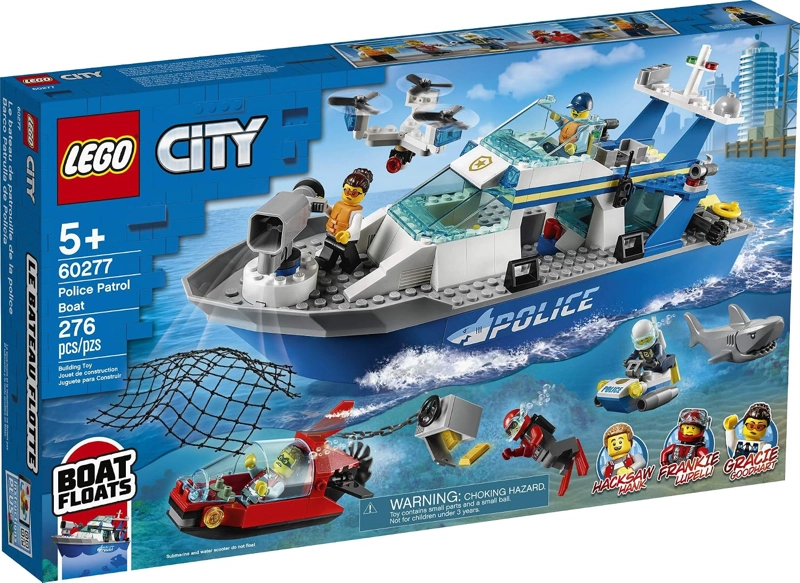 LEGO CITY POLICE PATROL BOAT 60277 KIT DE MAQUILLAJE DE CONSTRUCCION JUGUETE GENIAL DE POLICIA - 4
