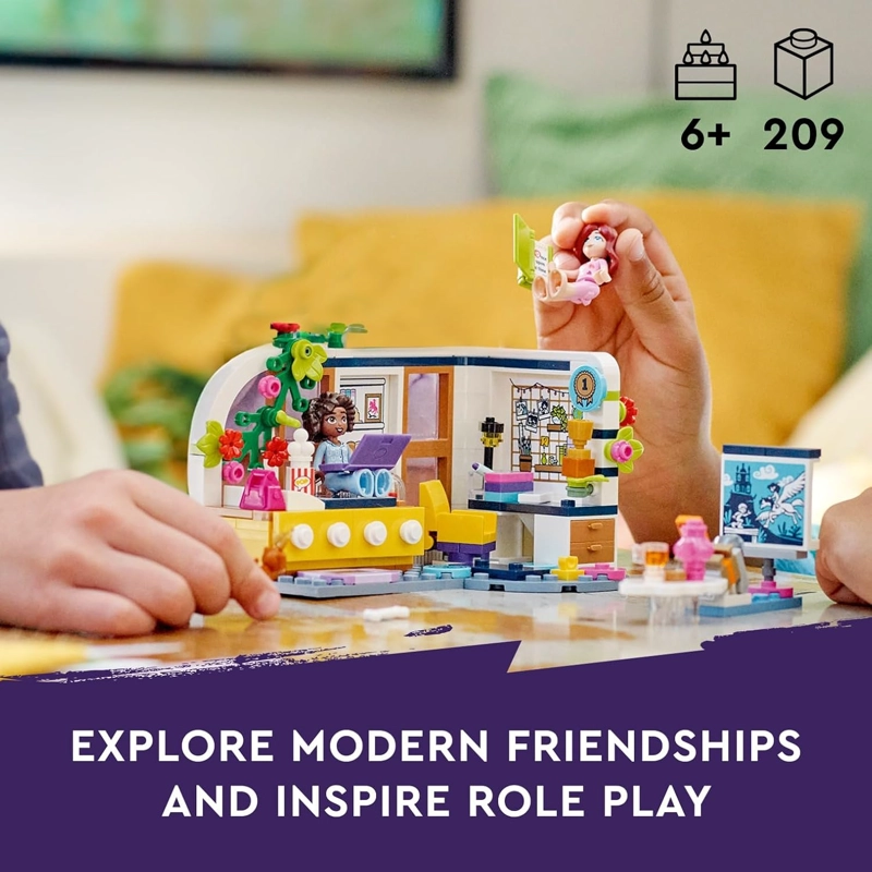 LEGO FRIENDS ALIYA S ROOM BUILDING KIT DE MAQUILLAJE SET 41740 - JUEGO DE JUGUETES COLECCIONABLES, - 4