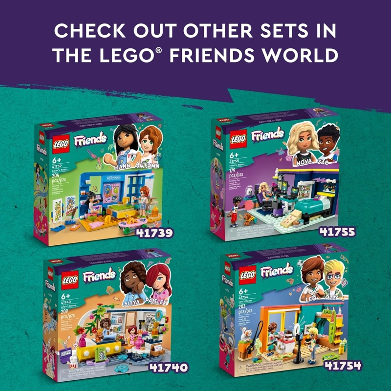 LEGO FRIENDS ALIYA S ROOM BUILDING KIT DE MAQUILLAJE SET 41740 - JUEGO DE JUGUETES COLECCIONABLES, - 5