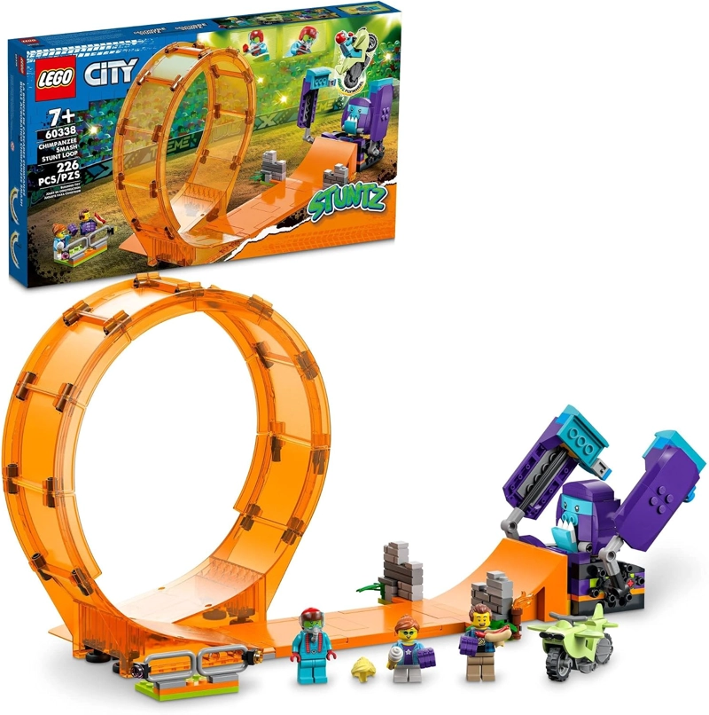 LEGO CITY STUNTZ SMASHING CHIMPANCE  STUNT LOOP 60338 - JUEGO DE JUGUETES DE CONSTRUCCION - 1
