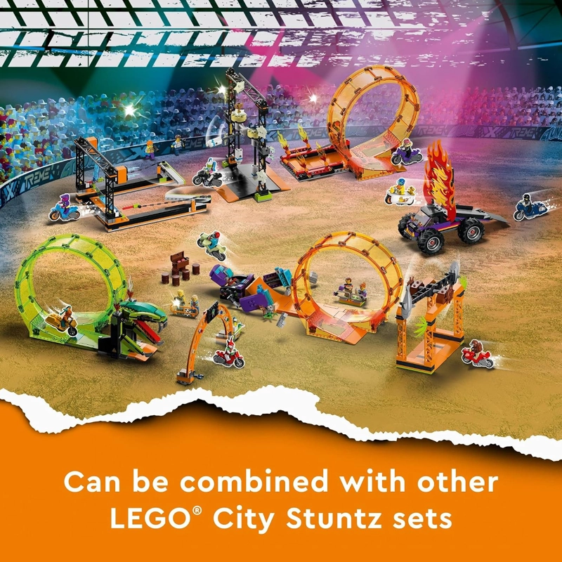 LEGO CITY STUNTZ SMASHING CHIMPANCE  STUNT LOOP 60338 - JUEGO DE JUGUETES DE CONSTRUCCION - 4