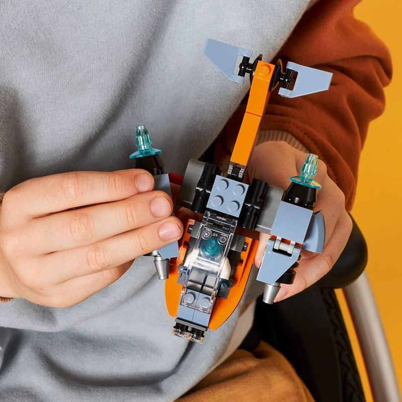 LEGO CREATOR 3 EN 1 CYBER DRONE SPACE TOYS, SE TRANSFORMA DE DRON A CYBER MECH O CYBER SCOOTER, - 3
