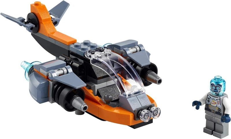 LEGO CREATOR 3 EN 1 CYBER DRONE SPACE TOYS, SE TRANSFORMA DE DRON A CYBER MECH O CYBER SCOOTER, - 5