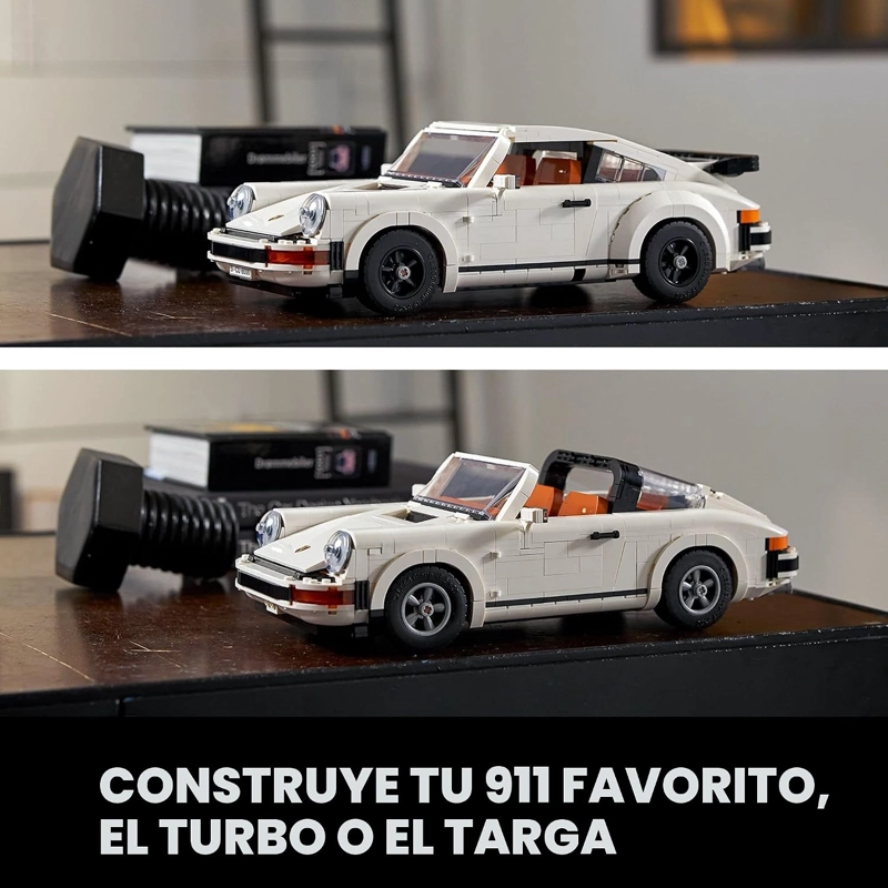 LEGO ICONS PORSCHE 911 10295 - JUEGO DE CONSTRUCCION, TURBO TARGA COLECCIONABLE, KIT DE MAQUILLAJE - 4