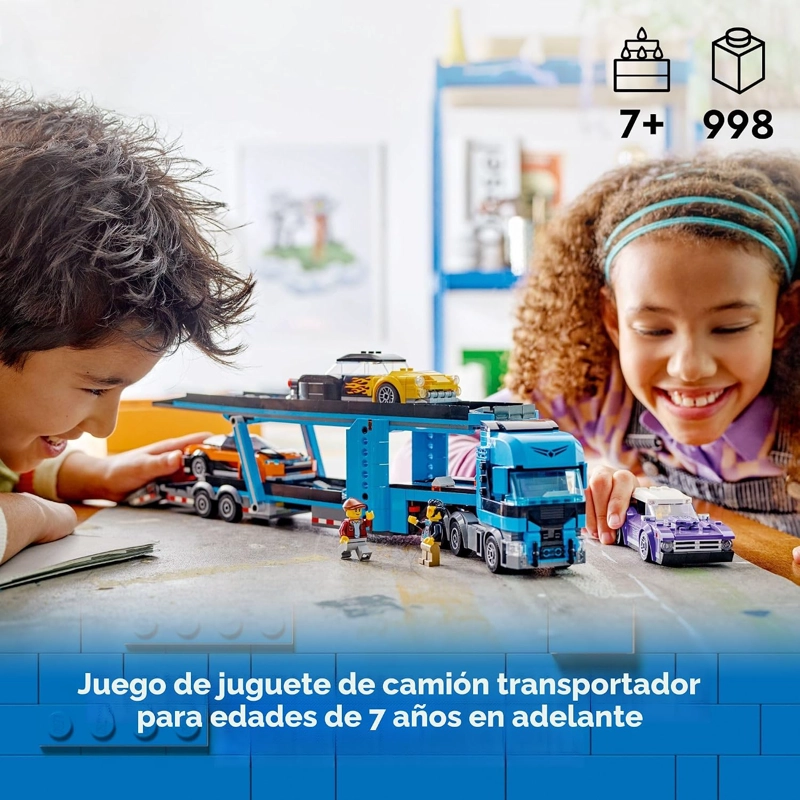 LEGO CITY CAMION TRANSPORTADOR DE AUTOS CON AUTOS DEPORTIVOS JUEGO DE CONSTRUCCION - JUGUETE - 3