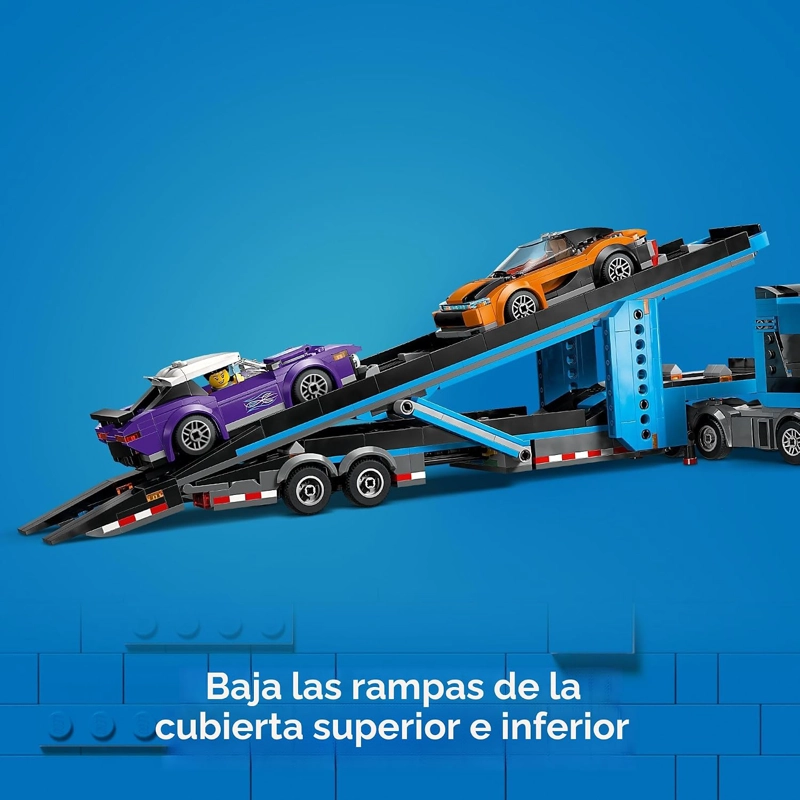 LEGO CITY CAMION TRANSPORTADOR DE AUTOS CON AUTOS DEPORTIVOS JUEGO DE CONSTRUCCION - JUGUETE - 4