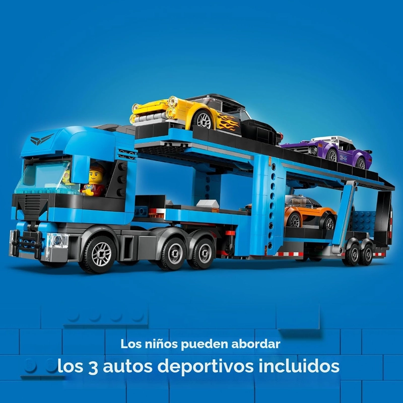 LEGO CITY CAMION TRANSPORTADOR DE AUTOS CON AUTOS DEPORTIVOS JUEGO DE CONSTRUCCION - JUGUETE - 5