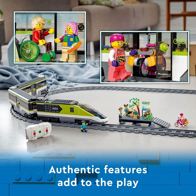 LEGO CITY EXPRESS - JUEGO DE TREN DE PASAJEROS 60337, JUGUETE CON CONTROL REMOTO, REGALOS - 4