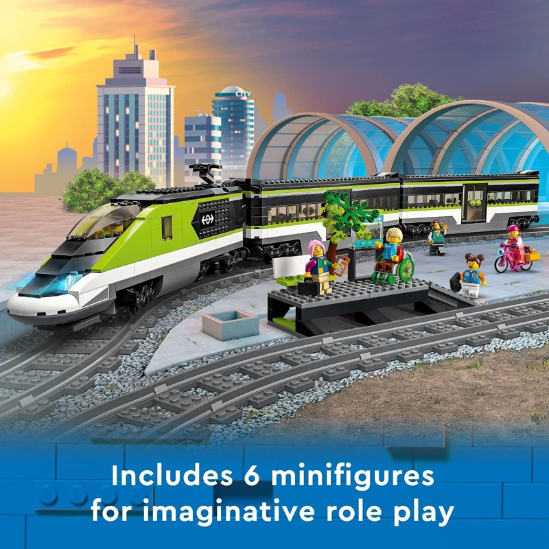 LEGO CITY EXPRESS - JUEGO DE TREN DE PASAJEROS 60337, JUGUETE CON CONTROL REMOTO, REGALOS - 5