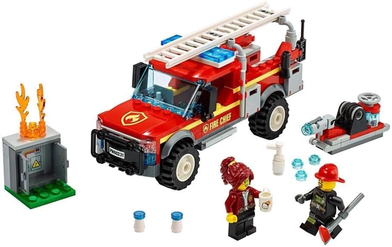 LEGO CITY FIRE CHIEF RESPONSE TRUCK 60231 KIT DE MAQUILLAJE DE CONSTRUCCION 201 PIEZAS - 3
