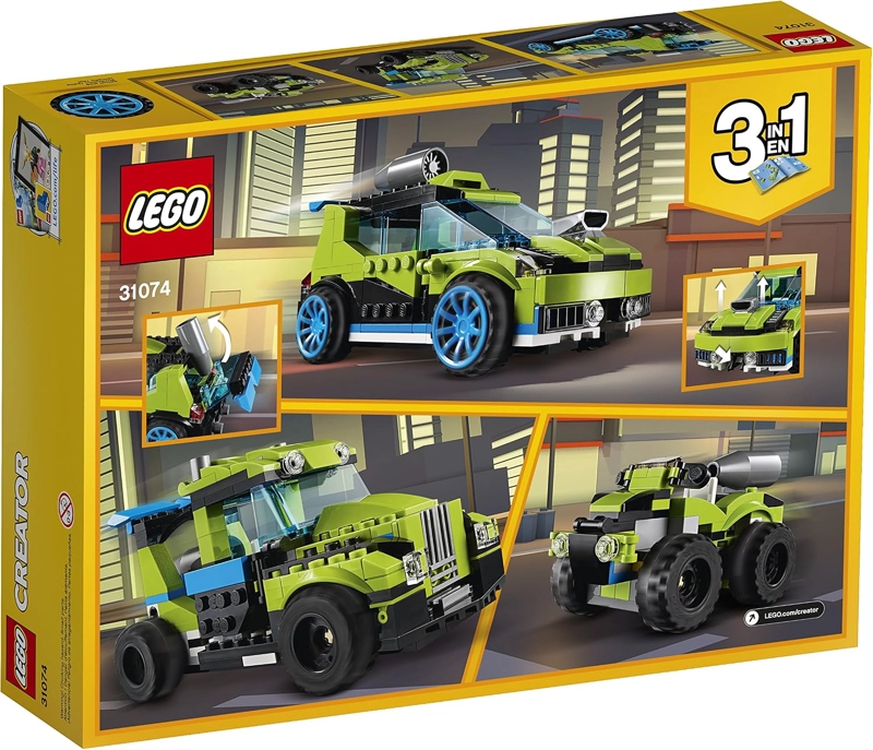 LEGO CREATOR 3IN1 ROCKET RALLY CAR 31074 - KIT DE MAQUILLAJE SET DE CONSTRUCCION 241 PIEZAS - 5