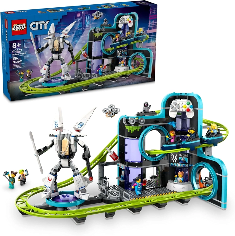 LEGO CITY ROBOT WORLD MONTAÑA RUSA KIT DE MAQUILLAJE SET DE CONSTRUCCION - JUGUETE DE INGENIERIA - 1