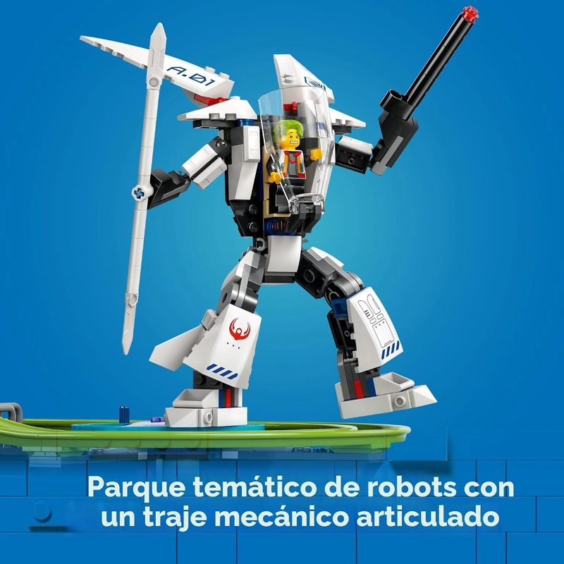 LEGO CITY ROBOT WORLD MONTAÑA RUSA KIT DE MAQUILLAJE SET DE CONSTRUCCION - JUGUETE DE INGENIERIA - 4