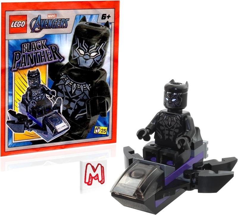 LEGO MARVEL AVENGERS SUPER HEROES MINIFIGURA - PANTERA NEGRA CON JET EDICION LIMITADA - 1