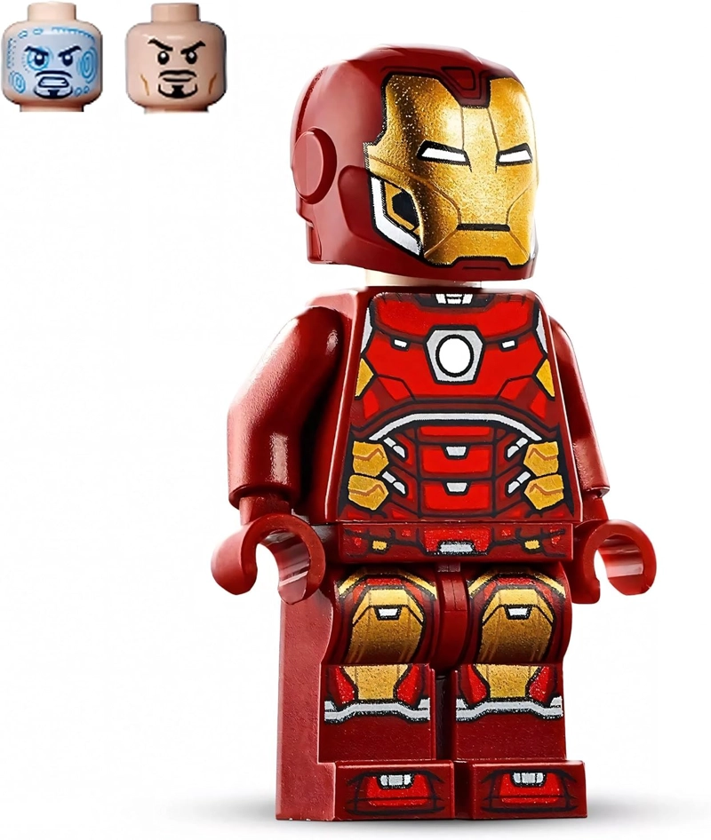 LEGO HEXAGONO PLATEADO DE IRON MAN EN EL PECHO Y EXPLOSIONES DE PODER PARA MANOS Y PIES - 2