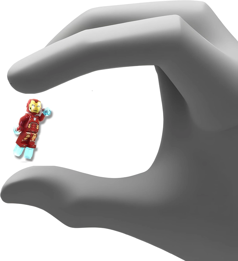 LEGO HEXAGONO PLATEADO DE IRON MAN EN EL PECHO Y EXPLOSIONES DE PODER PARA MANOS Y PIES - 3