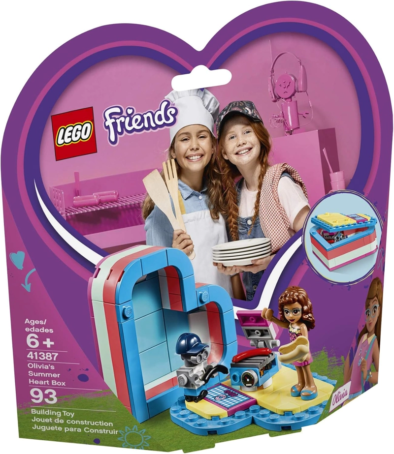 LEGO FRIENDS OLIVIA S SUMMER HEART BOX 41387 KIT DE MAQUILLAJE DE CONSTRUCCION, NUEVO 2019 93 PIEZAS - 4
