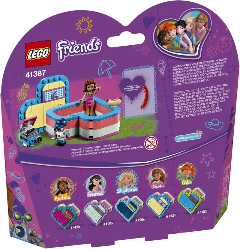 LEGO FRIENDS OLIVIA S SUMMER HEART BOX 41387 KIT DE MAQUILLAJE DE CONSTRUCCION, NUEVO 2019 93 PIEZAS - 5