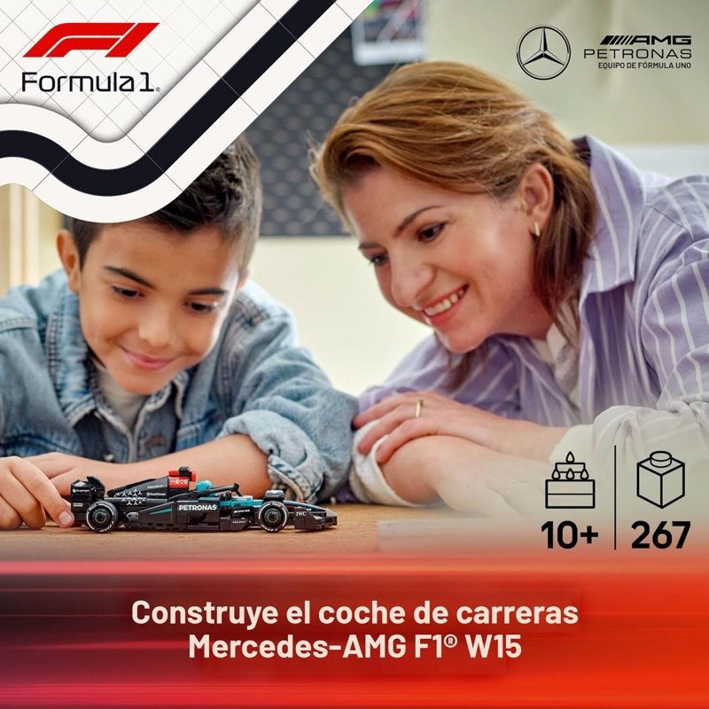 LEGO SPEED CHAMPIONS MERCEDES-AMG F1 W15 VEHICULO DE CARRERA DE JUGUETE - KIT DE MAQUILLAJE SET - 2