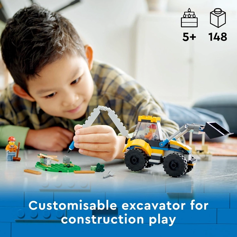 LEGO CITY CONSTRUCTION DIGGER 60385 - JUGUETE DE CONSTRUCCION - MODELO DE EXCAVADORA - 2