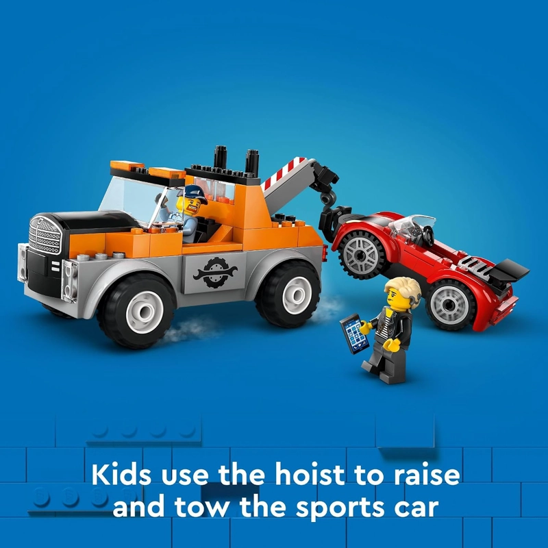 LEGO CITY CAMION DE REMOLQUE Y AUTO DEPORTIVO JUGUETE DE CONSTRUCCION DE REPARACION - JUGUETES - 4