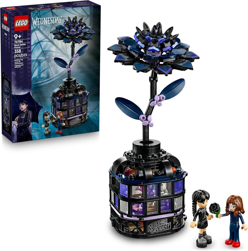 LEGO WEDNESDAY - JUGUETE DE CONSTRUCCION DE FLORES DE DALIA NEGRA, JUEGO DE SIMULACION PARA NIÑAS - 1