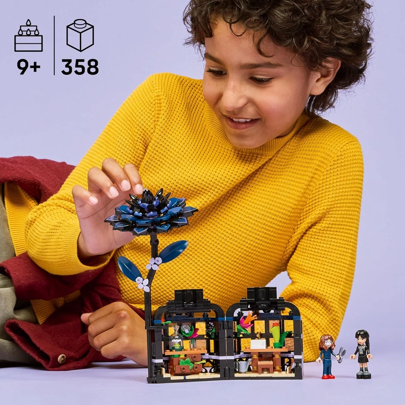 LEGO WEDNESDAY - JUGUETE DE CONSTRUCCION DE FLORES DE DALIA NEGRA, JUEGO DE SIMULACION PARA NIÑAS - 2