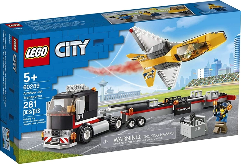 LEGO CITY AIRSHOW JET TRANSPORTER 60289 KIT DE MAQUILLAJE DE CONSTRUCCION DIVERTIDO JUEGO - 1
