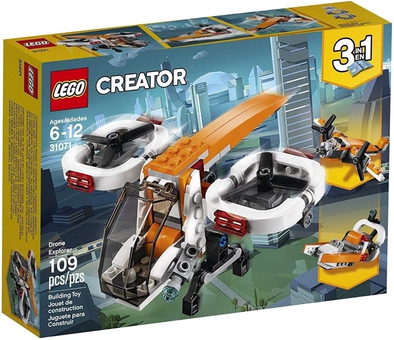 LEGO CREATOR 3 EN 1 DRONE EXPLORER 31071 KIT DE MAQUILLAJE DE CONSTRUCCION 109 PIEZAS DESCONTINUADO - 1