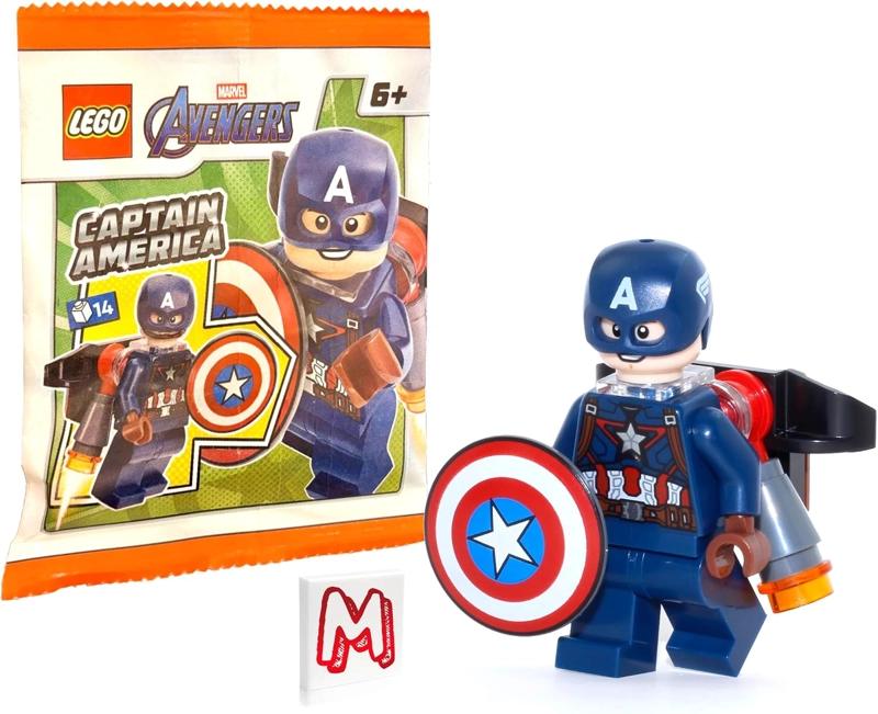 LEGO MARVEL AVENGERS SUPER HEROES MINIFIGURE - CAPITAN AME RICA CON ESCUDO Y CASCO EDICION LIMITADA - 3