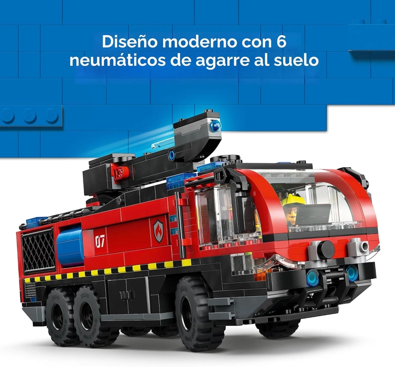COCHE DE BOMBEROS DEL AEROPUERTO DE LEGO CITY PARA NIÑOS, JUGUETE DE CONSTRUCCION - VEHICULO - 3