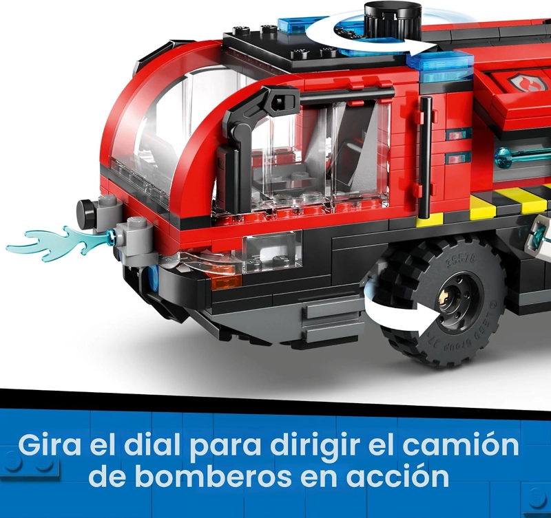 COCHE DE BOMBEROS DEL AEROPUERTO DE LEGO CITY PARA NIÑOS, JUGUETE DE CONSTRUCCION - VEHICULO - 4
