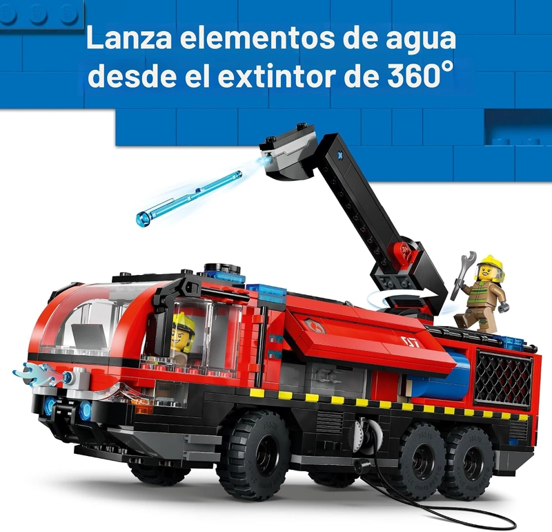 COCHE DE BOMBEROS DEL AEROPUERTO DE LEGO CITY PARA NIÑOS, JUGUETE DE CONSTRUCCION - VEHICULO - 5