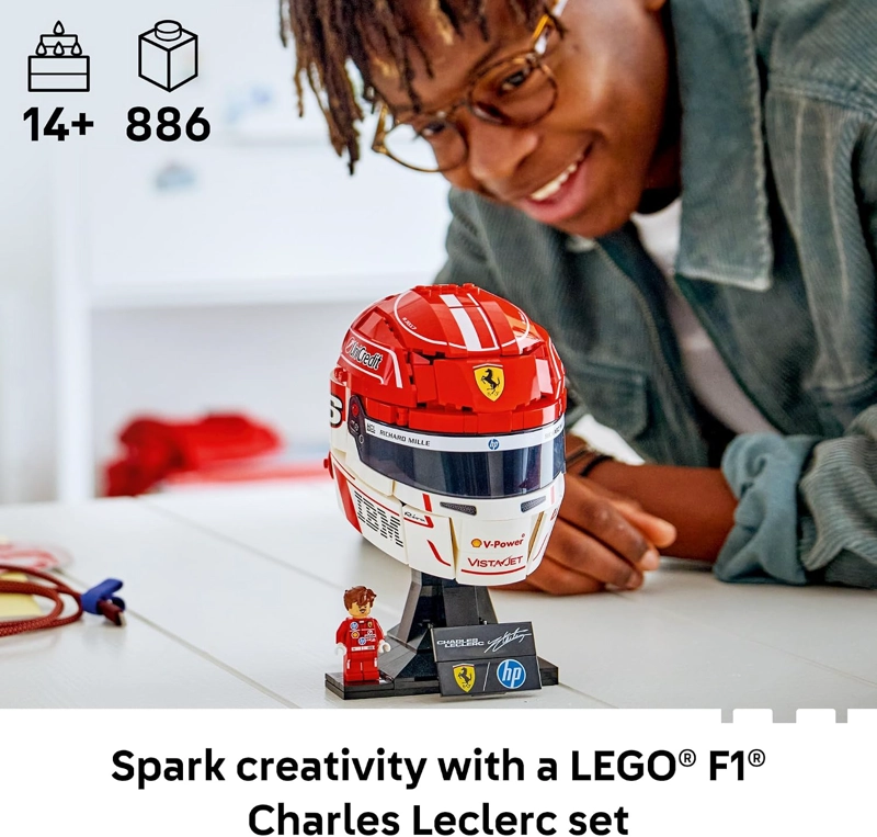 LEGO EDITIONS SCUDERIA FERRARI HP CHARLES LECLERC CASCO JUEGO DE CONSTRUCCION PARA ADOLESCENTES - 3