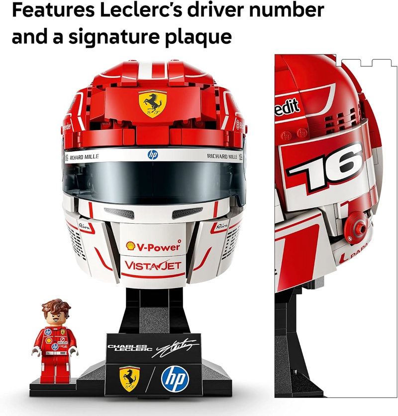 LEGO EDITIONS SCUDERIA FERRARI HP CHARLES LECLERC CASCO JUEGO DE CONSTRUCCION PARA ADOLESCENTES - 5