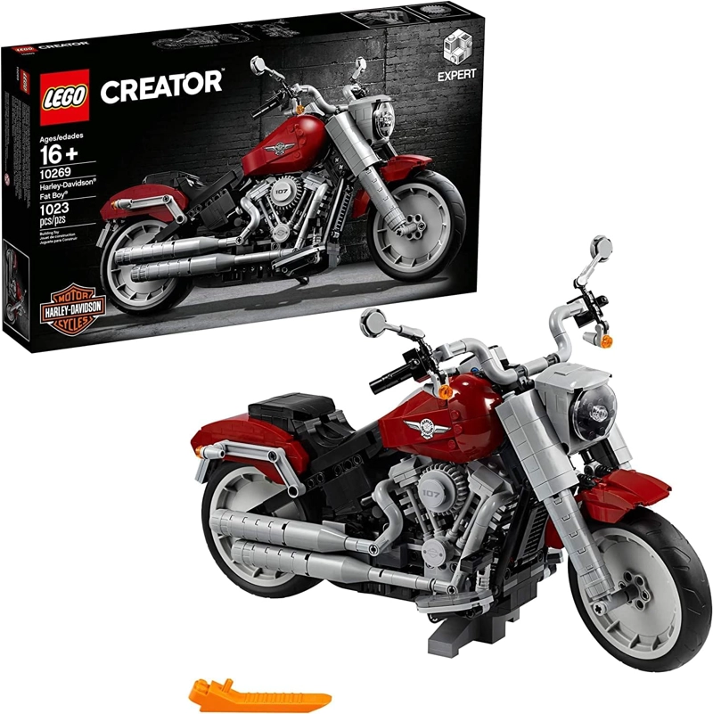 LEGO CREATOR EXPERT HARLEY-DAVIDSON FAT BOY 10269 KIT DE MAQUILLAJE DE CONSTRUCCION 1,023 PIEZAS - 1