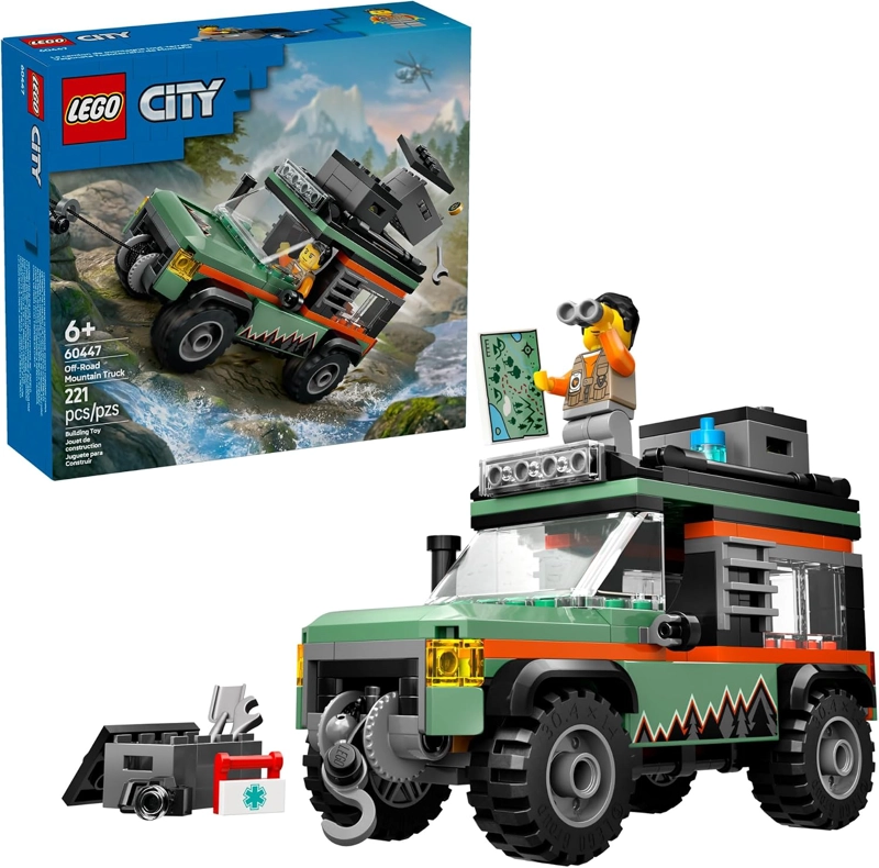 LEGO CITY OFF-ROAD - CAMION DE MONTAÑA DE JUGUETE 4X4 JUEGO DE JUGUETES DE CONSTRUCCION PARA NIÑOS, - 1