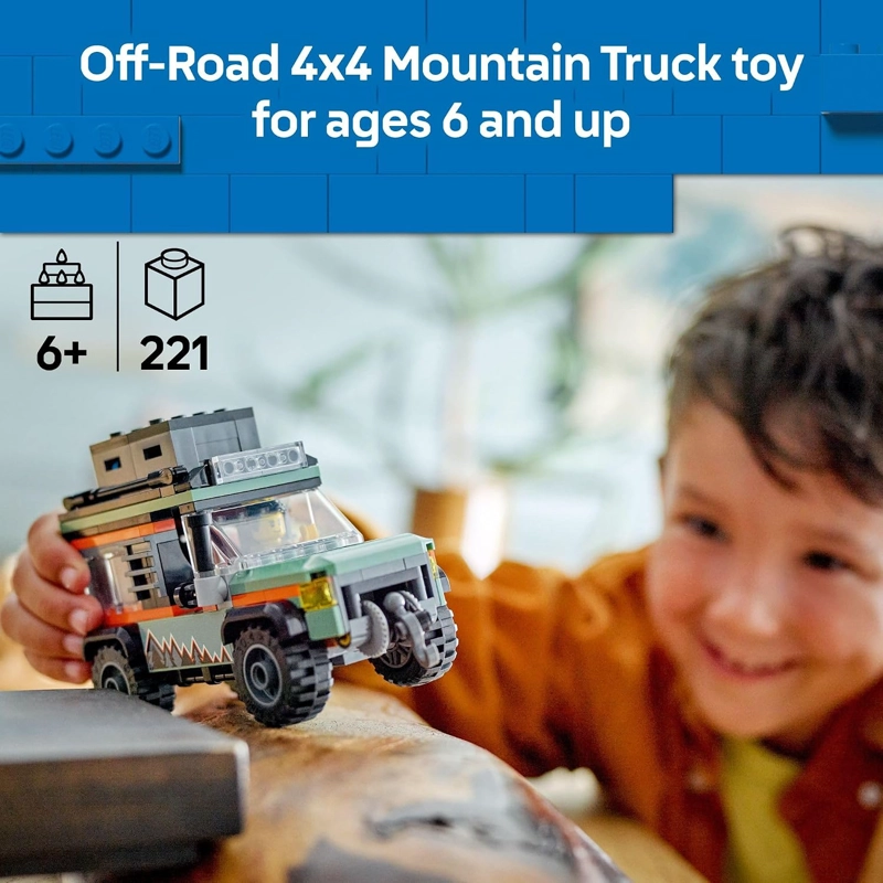 LEGO CITY OFF-ROAD - CAMION DE MONTAÑA DE JUGUETE 4X4 JUEGO DE JUGUETES DE CONSTRUCCION PARA NIÑOS, - 3