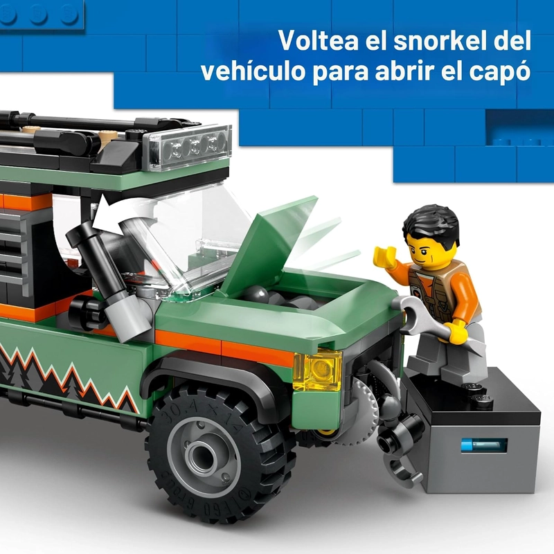 LEGO CITY OFF-ROAD - CAMION DE MONTAÑA DE JUGUETE 4X4 JUEGO DE JUGUETES DE CONSTRUCCION PARA NIÑOS, - 6