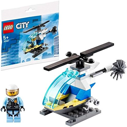 LEGO CITY MINIFIGURE POLYBAG - HELICOPTERO DE POLICIA CON PILOTO Y SOPORTE 30367 - 4