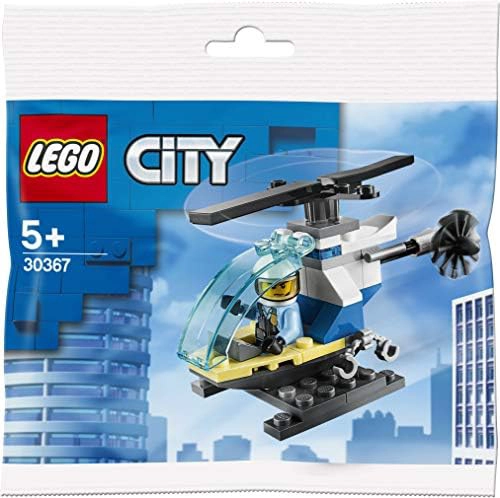 LEGO CITY MINIFIGURE POLYBAG - HELICOPTERO DE POLICIA CON PILOTO Y SOPORTE 30367 - 6