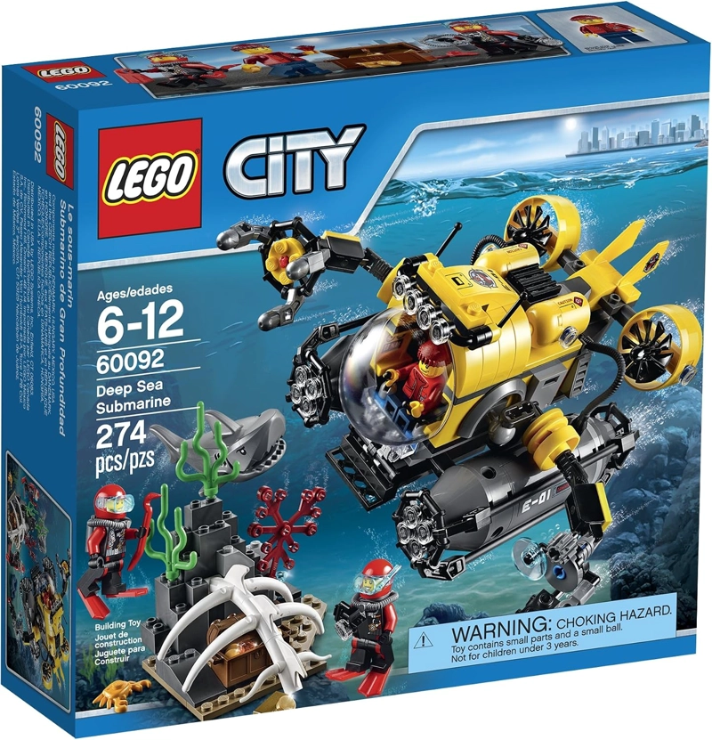 LEGO CITY DEEP SEA EXPLORERS 60092 KIT DE MAQUILLAJE DE CONSTRUCCION SUBMARINO - 2