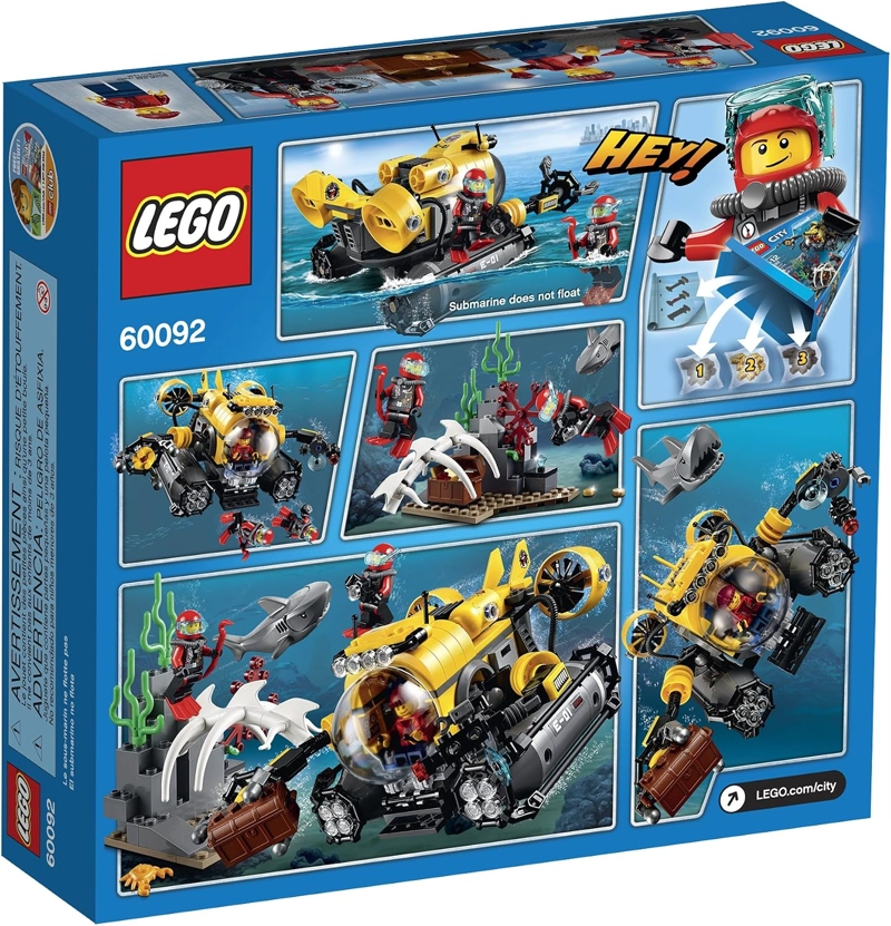 LEGO CITY DEEP SEA EXPLORERS 60092 KIT DE MAQUILLAJE DE CONSTRUCCION SUBMARINO - 3