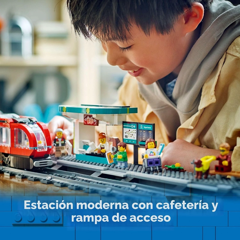 LEGO CITY DOWNTOWN CONJUNTO DE TRANVIA Y ESTACION DE TREN - CONJUNTO DE CONSTRUCCION DE TREN - 2
