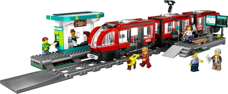 LEGO CITY DOWNTOWN CONJUNTO DE TRANVIA Y ESTACION DE TREN - CONJUNTO DE CONSTRUCCION DE TREN - 5