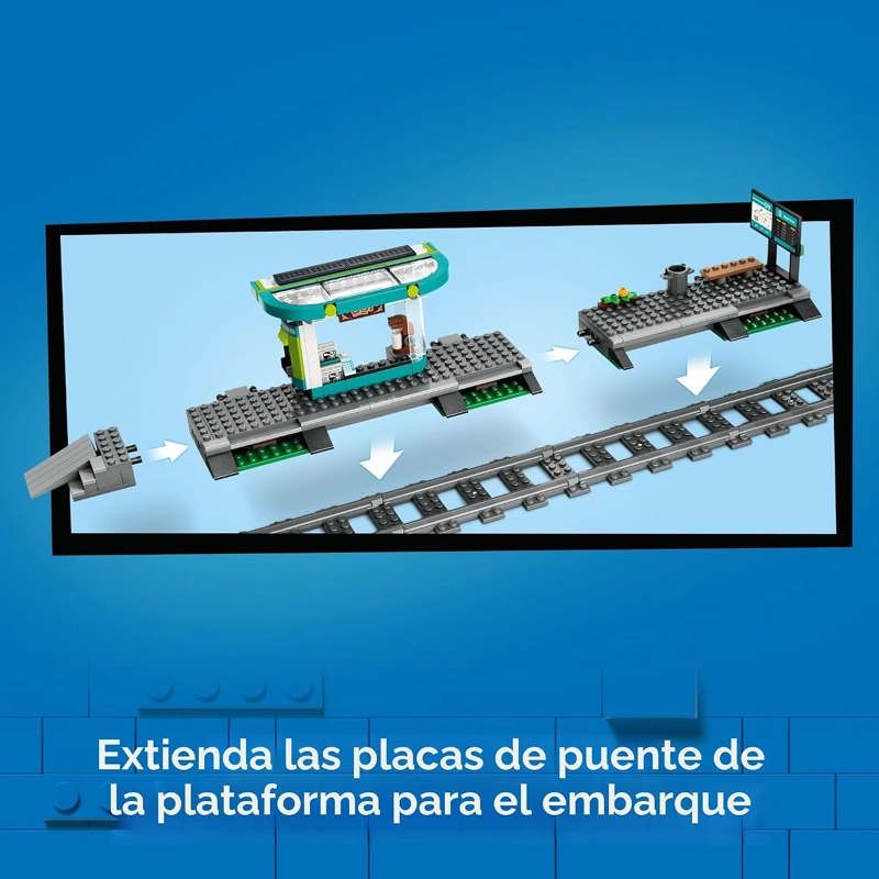 LEGO CITY DOWNTOWN CONJUNTO DE TRANVIA Y ESTACION DE TREN - CONJUNTO DE CONSTRUCCION DE TREN - 6