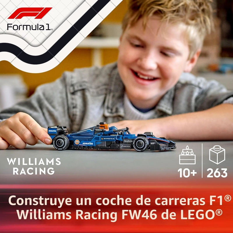 LEGO SPEED CHAMPIONS WILLIAMS RACING FW46 F1 - JUEGO DE CONSTRUCCION PARA NIÑOS, NIÑOS Y NIÑAS, - 2