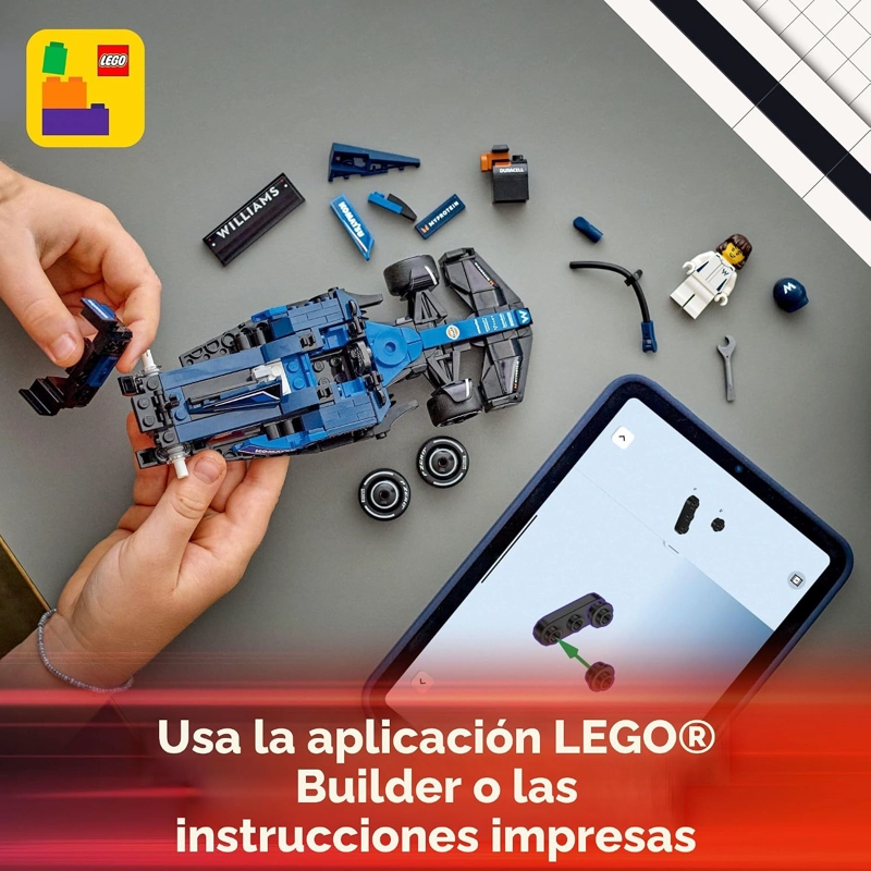LEGO SPEED CHAMPIONS WILLIAMS RACING FW46 F1 - JUEGO DE CONSTRUCCION PARA NIÑOS, NIÑOS Y NIÑAS, - 6