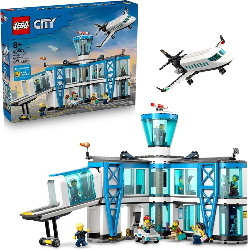 LEGO AEROPUERTO DE LA CIUDAD CON JUGUETE DE CONSTRUCCION DE AVION - JUGUETE DE CONSTRUCCION - 1