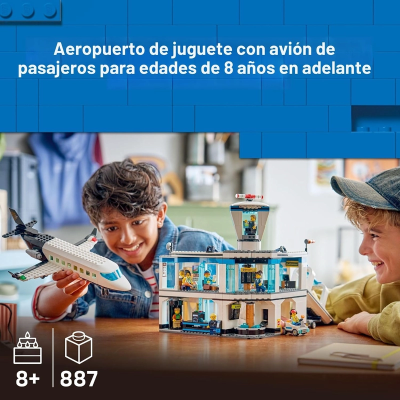 LEGO AEROPUERTO DE LA CIUDAD CON JUGUETE DE CONSTRUCCION DE AVION - JUGUETE DE CONSTRUCCION - 2